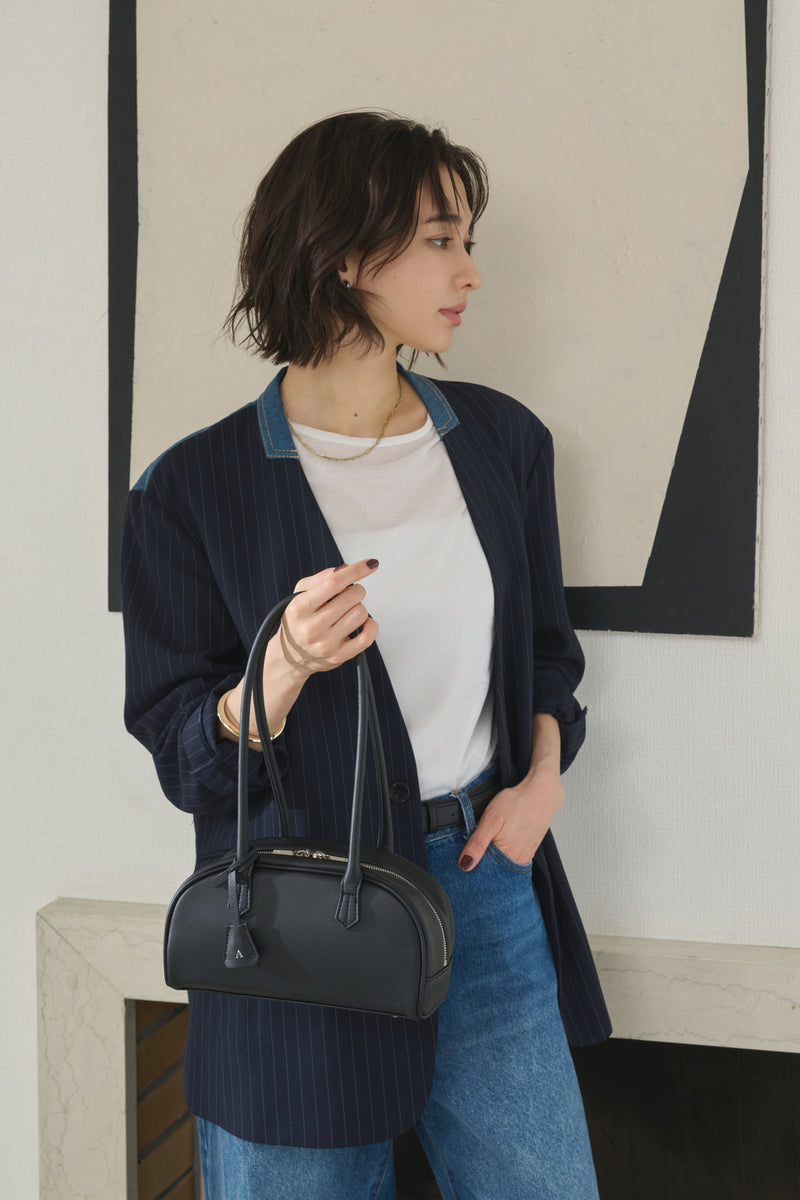 国産アップルレザー製「Apple Half-moon Boston Bag」| LOVST TOKYO