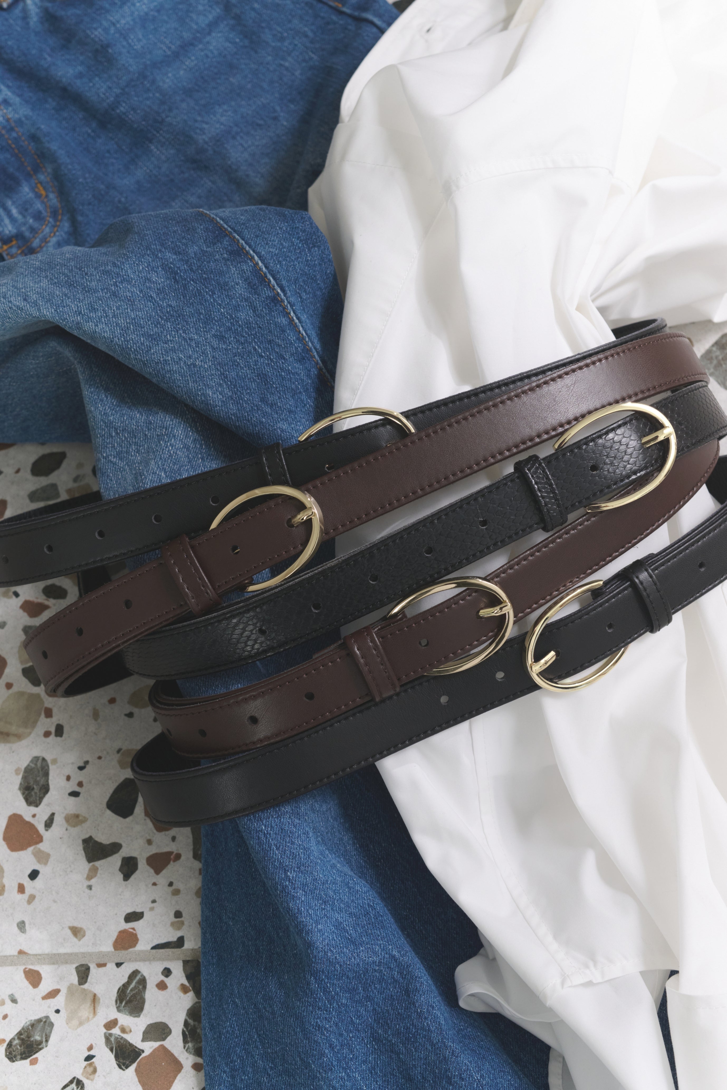 Apple Half-moon Belt | 国産アップルレザー製ベルト, LOVST TOKYO