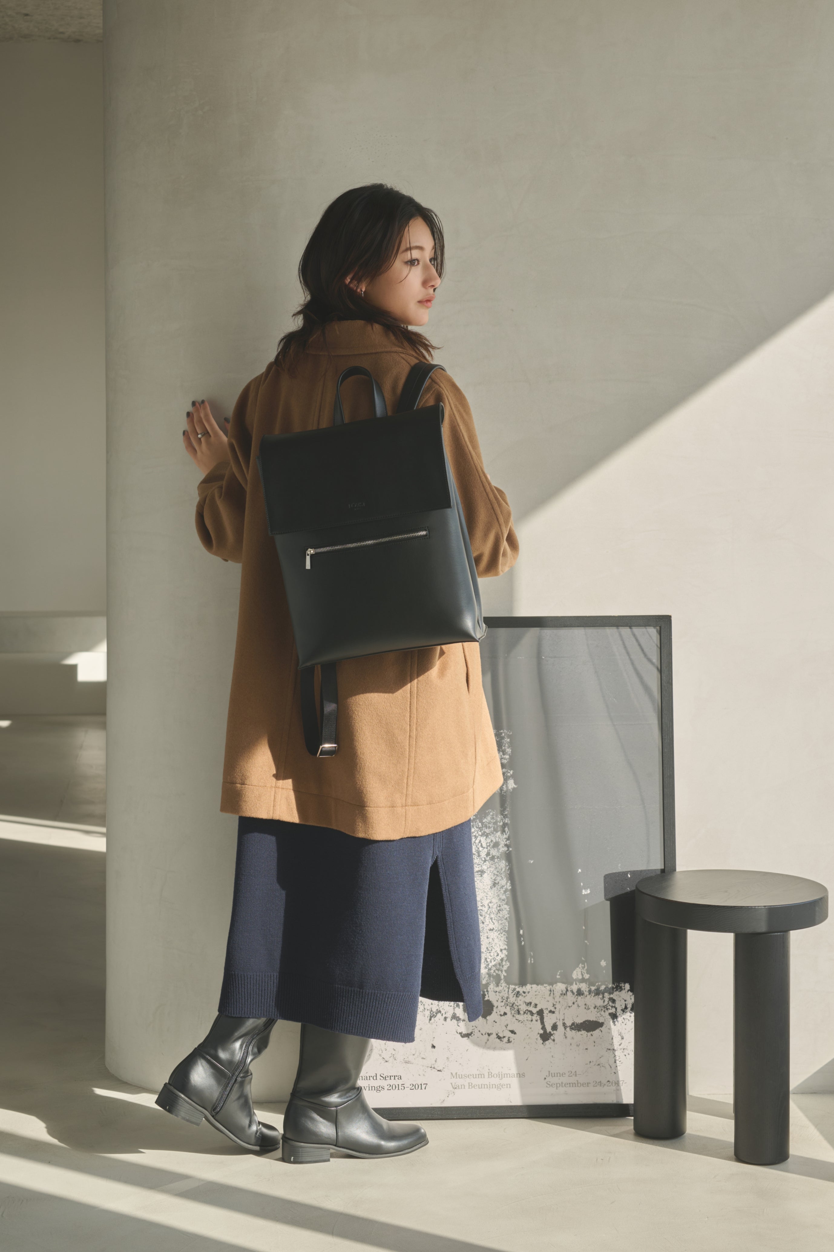 国産アップルレザー製リュックサック「Apple Square Rucksack