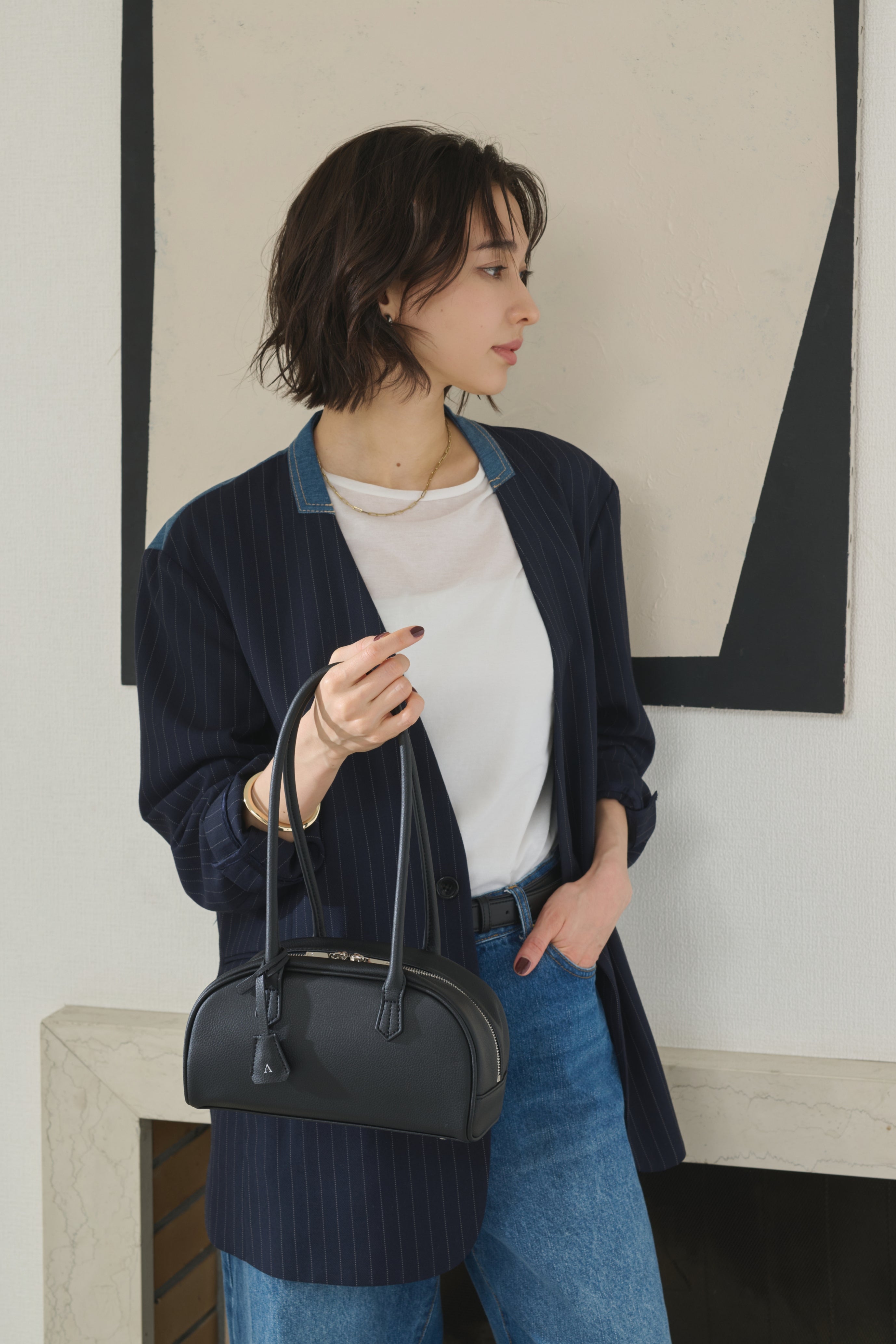 国産アップルレザー製「Apple Half-moon Boston Bag」| LOVST TOKYO