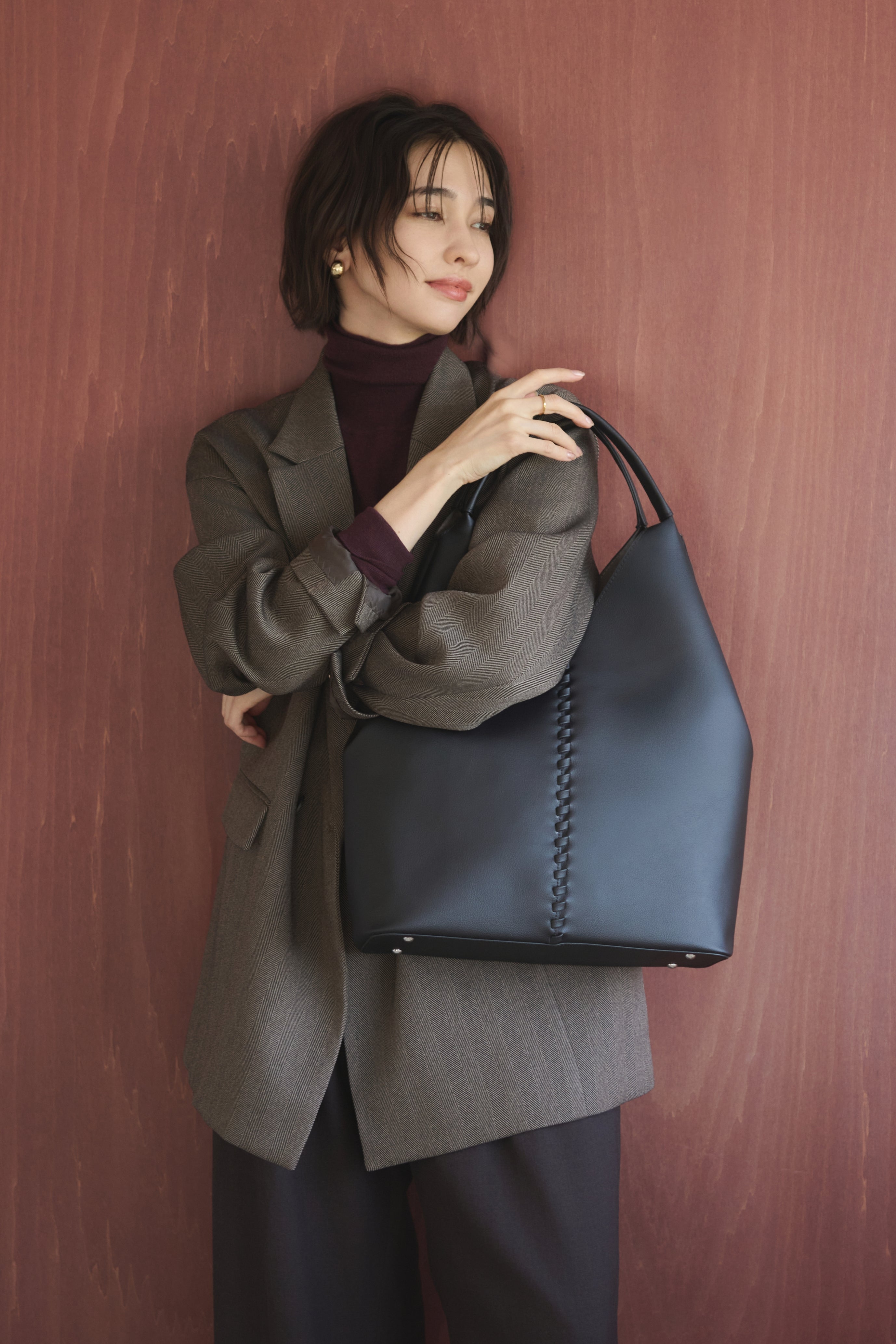 LOVST TOKYOグレープレザートートバッグ Grape Vine Tote Bag | LOVST TOKYO, グレープレザー